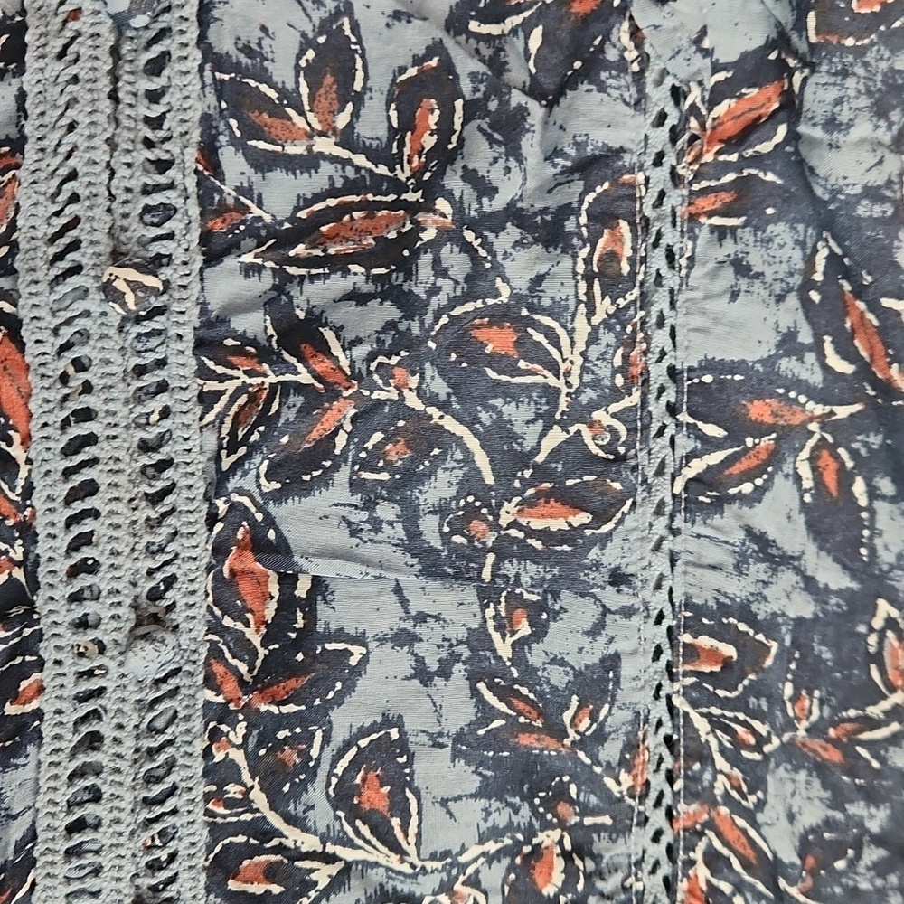 Lucky Brand Blue Floral Cap Sleeve Short Dress - Picture 3 of 3